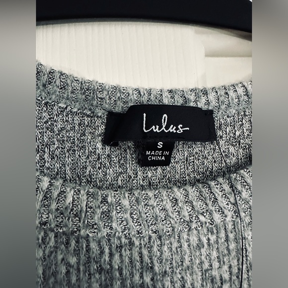 Lulu's Everyday Babe Heather Grey Ribbed Long Sleeve Cutout Bodysuit - Picture 5 of 8